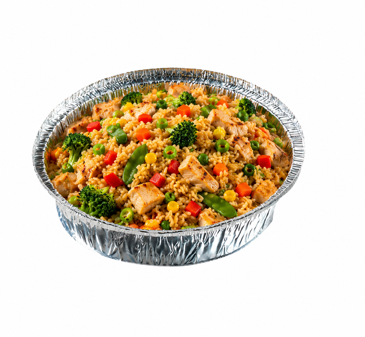 7" Round Foil Take-Out Containers - Heavy Duty