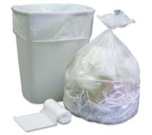 20" x 22" High Density Clear Garbage Bags