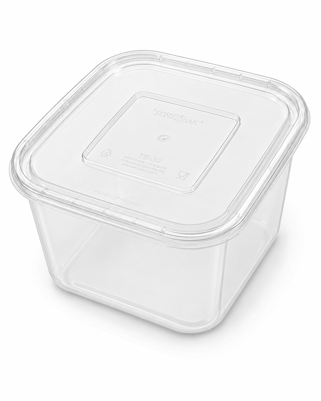SquareTamper-Evident Containers with Lids - CS432-G - 300 sets