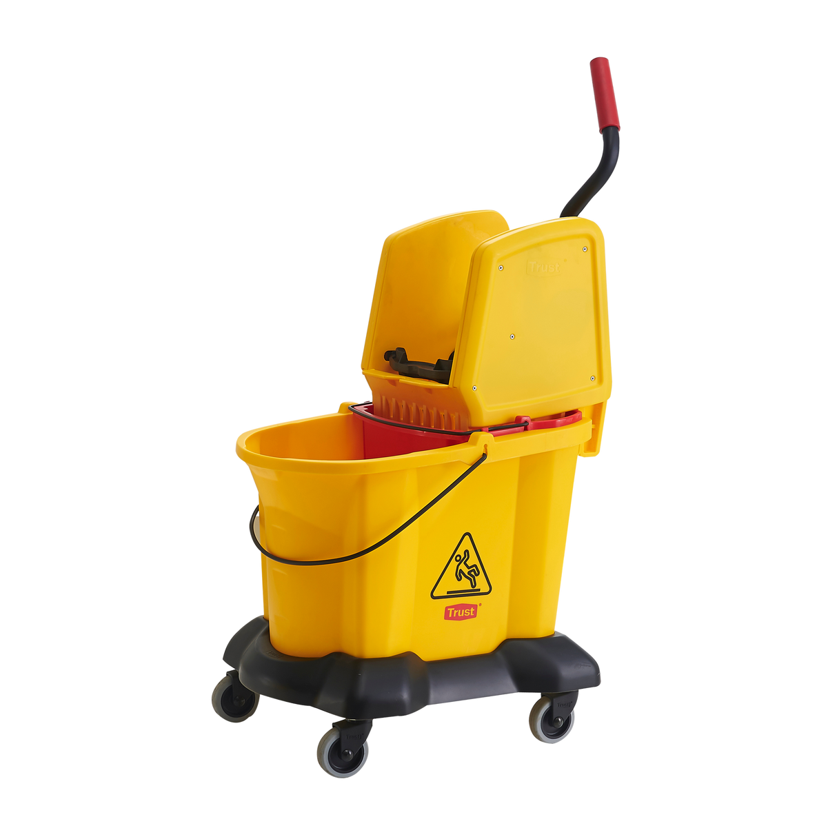 33L Dual-water Down Press Yellow Bucket and Wringer Combo