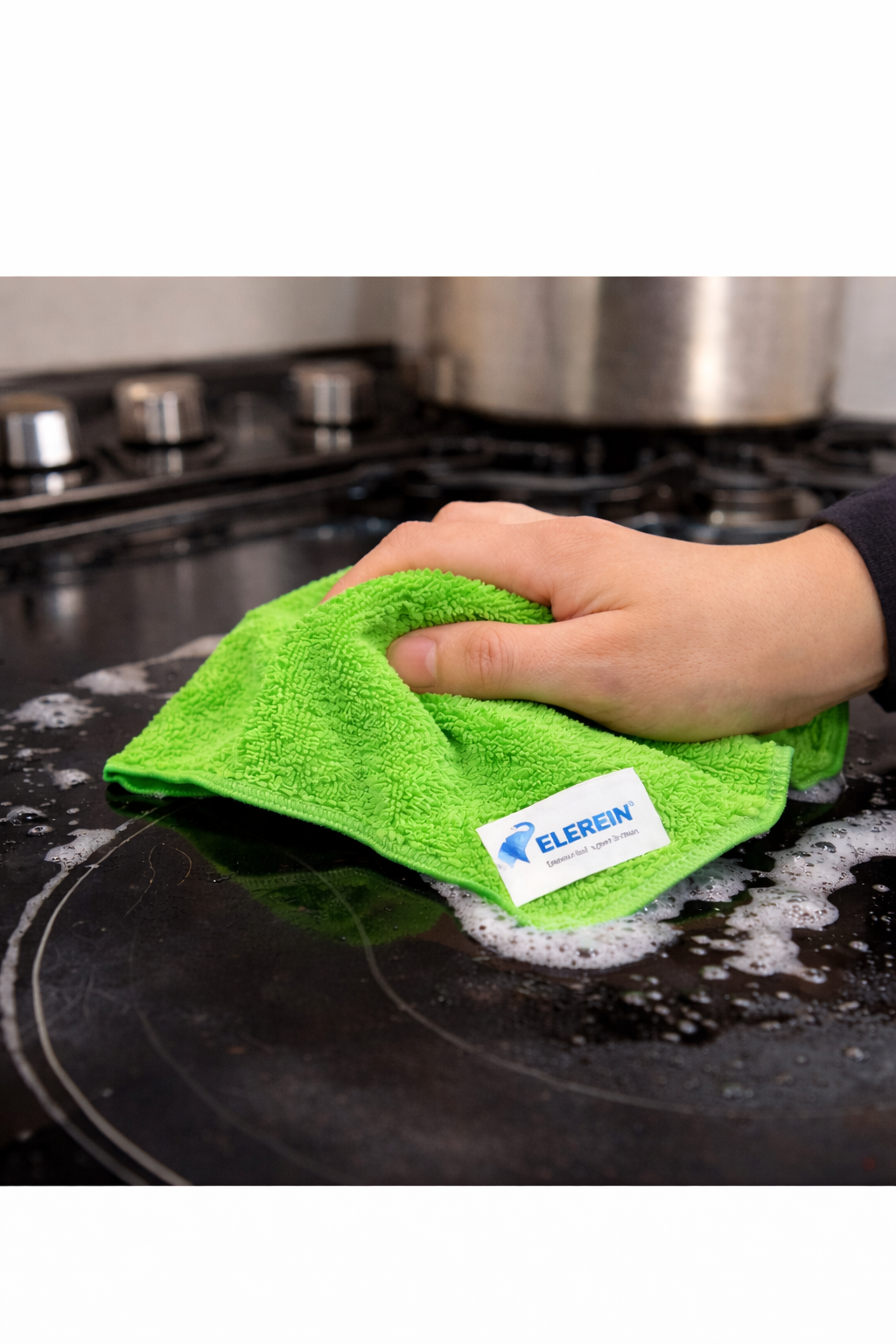 16" Green Microfiber Towel