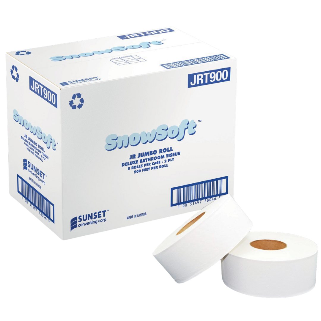 3.29" x 900', 2 ply JRT Bathroom Tissue - 8 Rolls