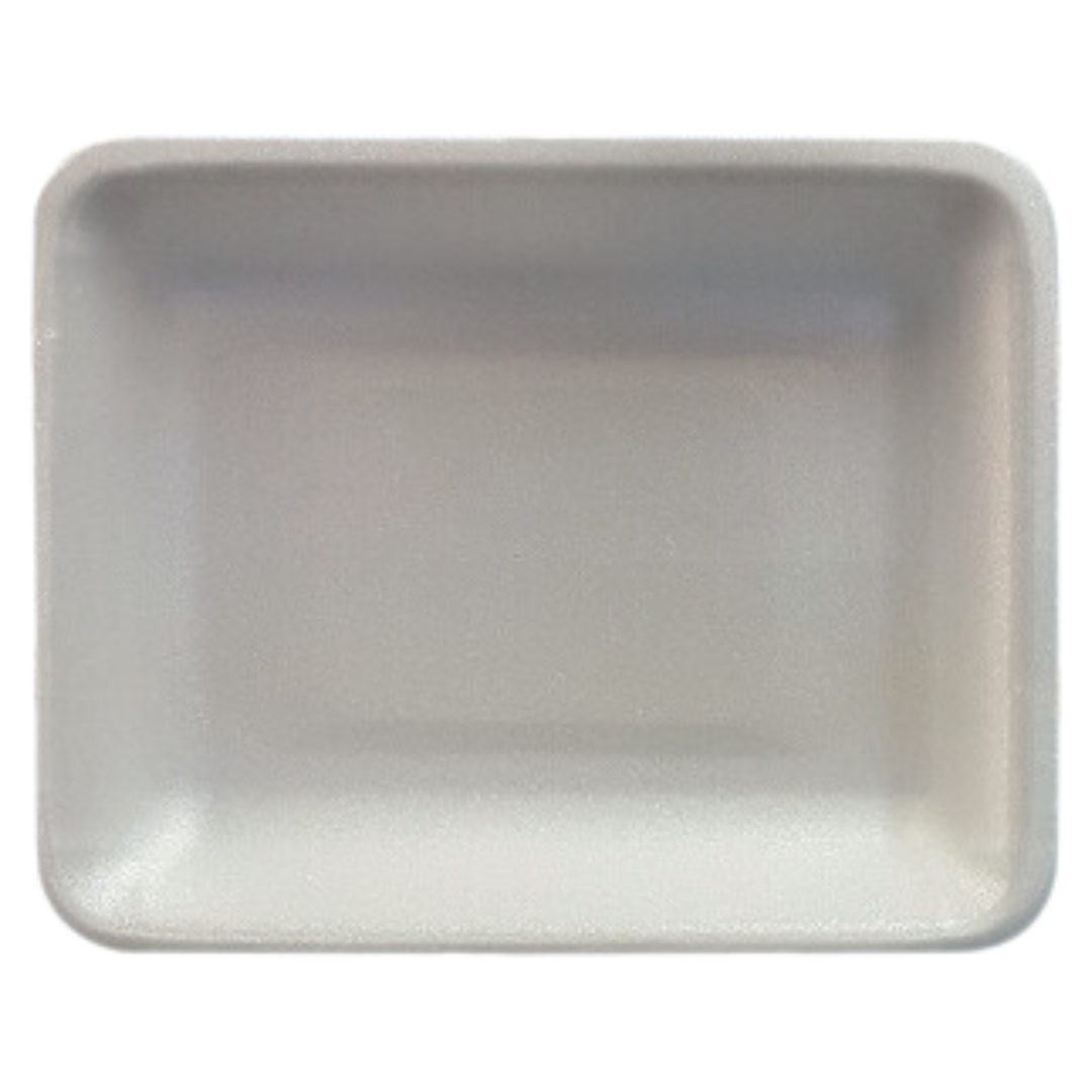 4PR White Foam Trays