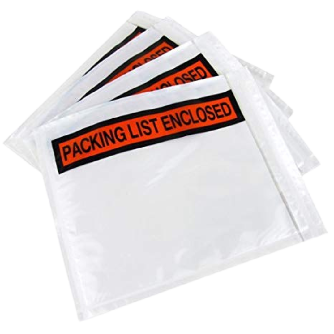 4.5" x 5.5" Printed Self Stick Packing List Envelopes