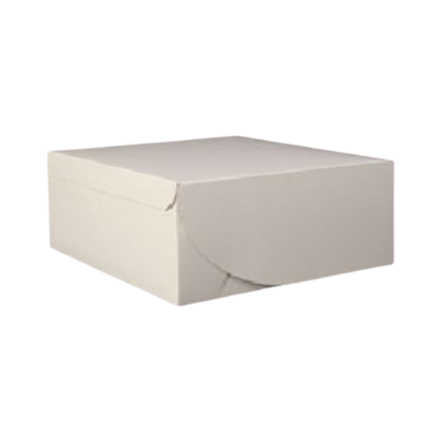9" x 9" x 4" White Cake Box