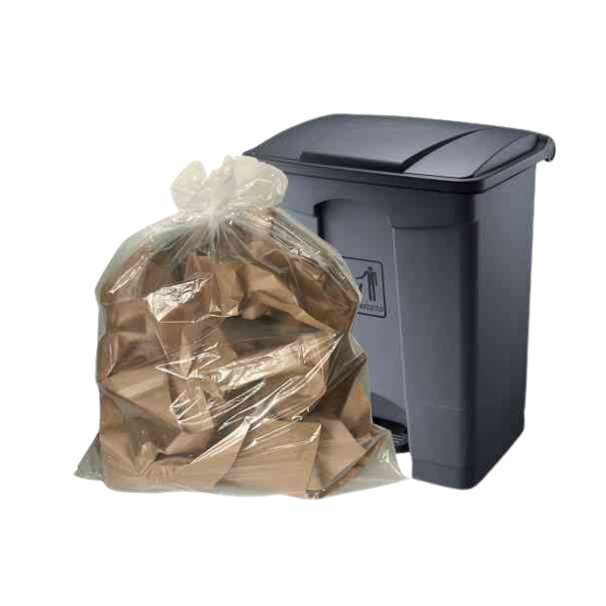 35" x 47" Extra Strong Clear Garbage Bags