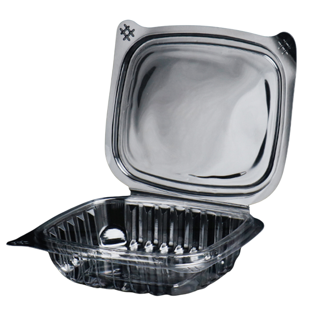 Clear 8 oz Hinged Deli Container
