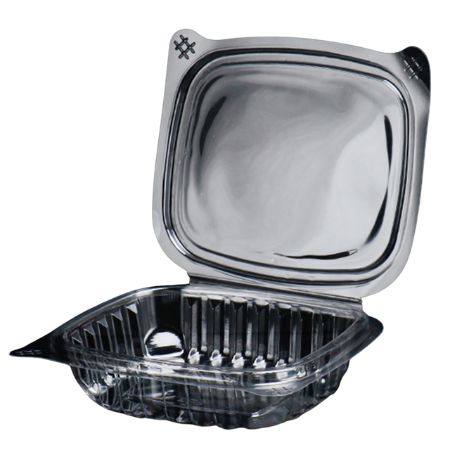 Clear 8 oz Hinged Deli Container