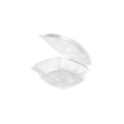Clear 8 oz Hinged Deli Container with High Dome Lid