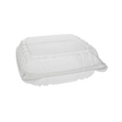 8" OPS Clamshell Container with Hinged Lid - 1-comp.