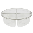 7" PET Round Deli Tub Combo - 4-Comp.