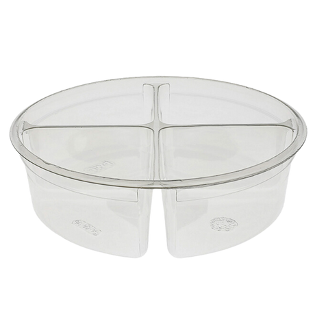 7" PET Round Deli Tub Combo - 4-Comp.