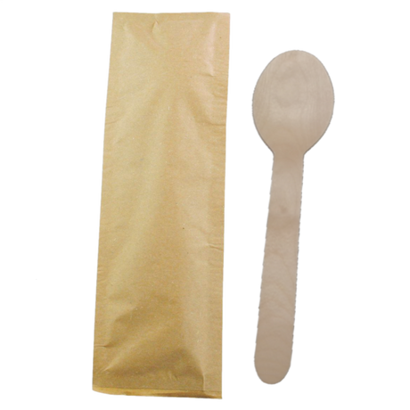 6.25" Individually Wrapped Birch Wood Spoons