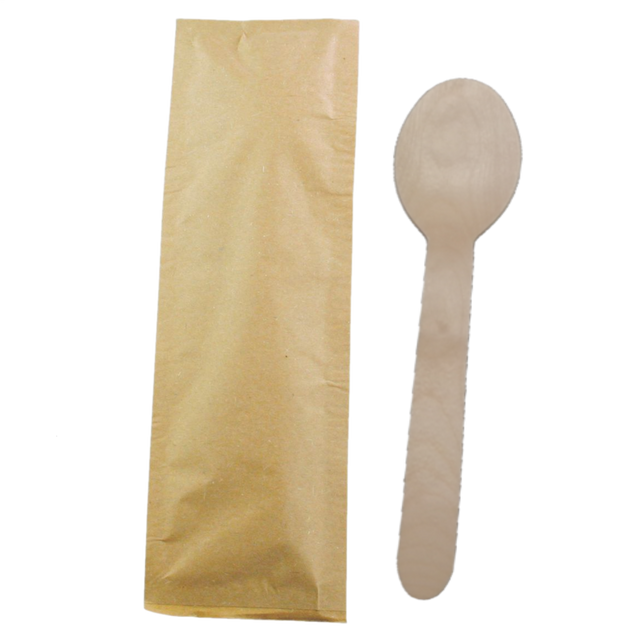 6.25" Individually Wrapped Birch Wood Spoons
