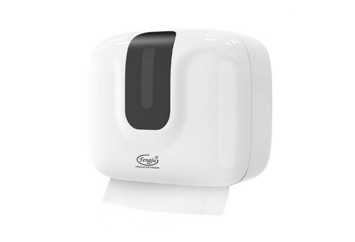 White Plastic Dispenser for Multifold Towels