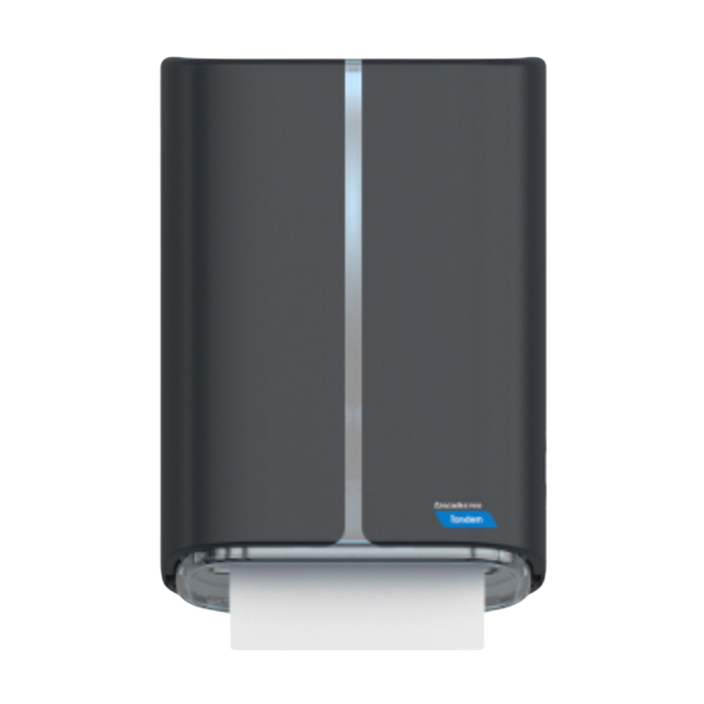 Black Mechanical No-touch Tandem Roll Towel Dispenser