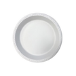 9" White Round Pebble Plates
