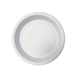 10" White Round Pebble Plates