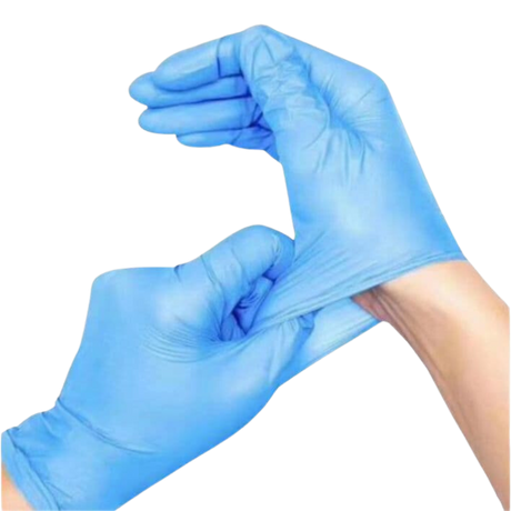 Extra Large Blue Vinyl Gloves
