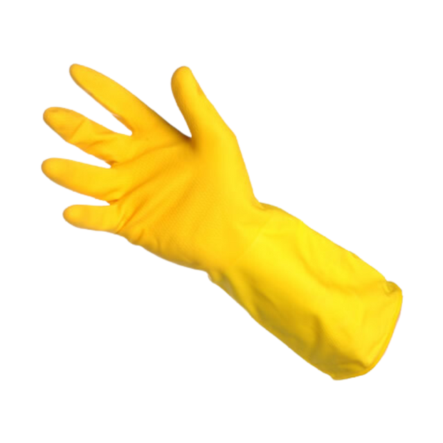 Extra Large Yellow Latex Kitchen Gloves