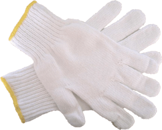 Medium Grey Cotton Knit Gloves