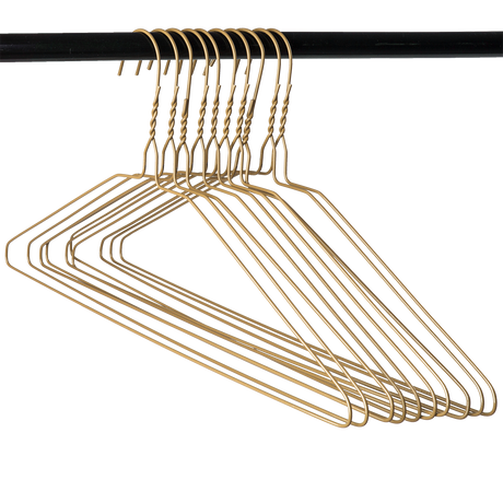 16" Gold Suit Hanger, 13 Gauge