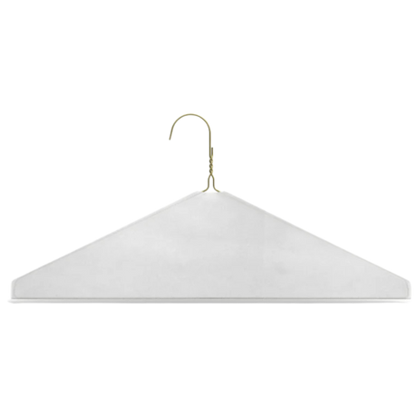 16" Gold Plain Caped Hanger, 13 Gauge