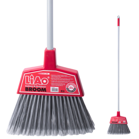 9" Angle Broom with Plastic Head and Metal Handle