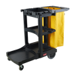 Utility Cart - Hi5 3-Shelf Utility Cart, Open Side, Assembly, Black