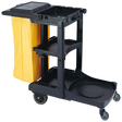 Black Heavy Duty Janitorial Cart
