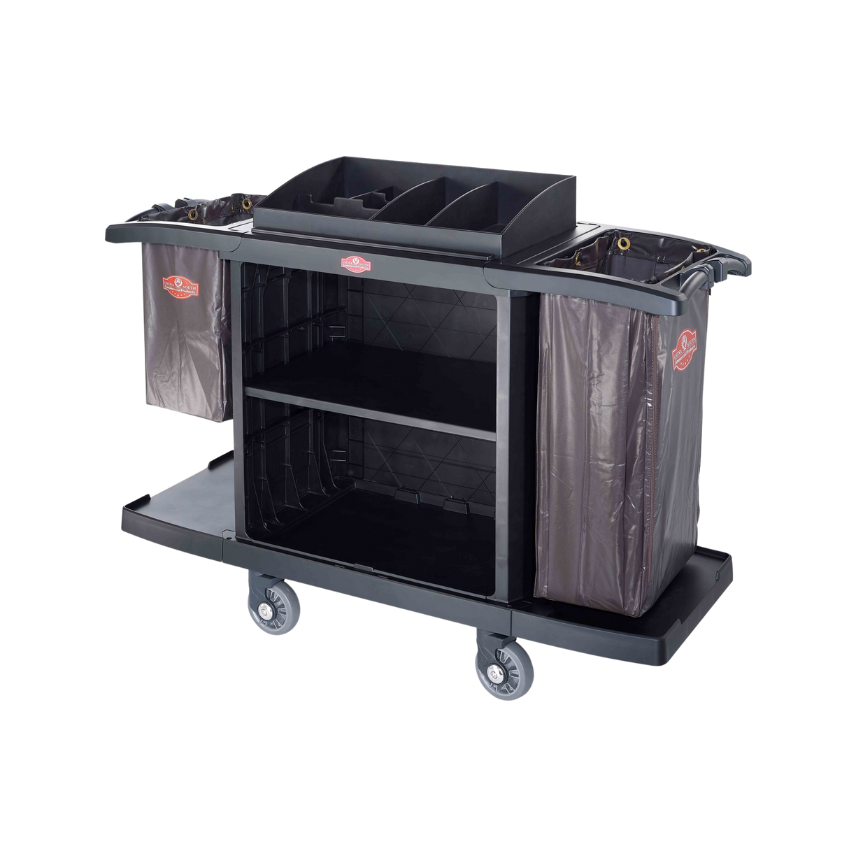 Plastic Housekeeping Cart Open Design without Doors
