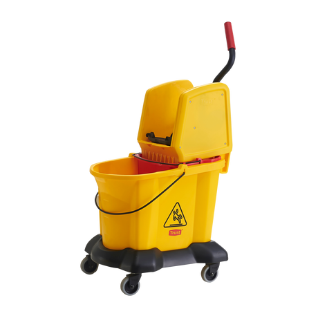 33L Dual-water Down Press Yellow Bucket and Wringer Combo