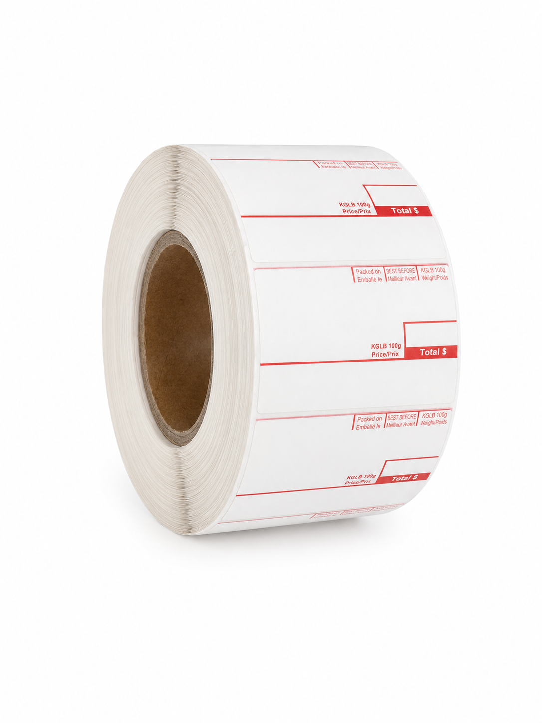 Food Price Label, Packed on, Best Before, Weight, Total$