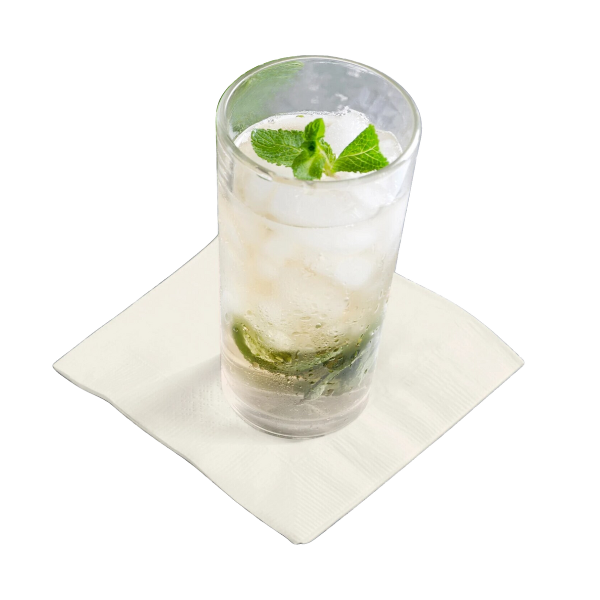 1 ply White Elegant Cocktail/Beverage Napkins