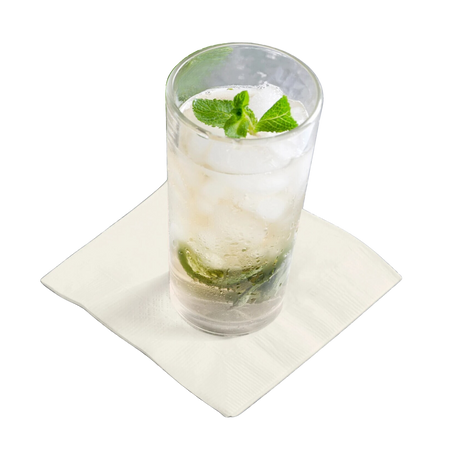 2 ply White Cocktail/Beverage Napkins