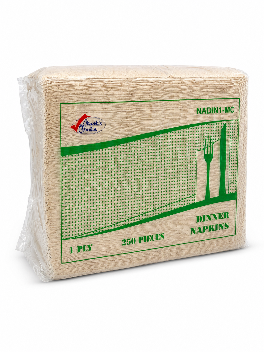 15" x 16.5", 1/8 Fold Kraft Dinner Napkins