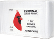 1 ply 1/8 Fold White Dinner Napkins