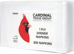 1 ply 1/8 Fold White Dinner Napkins