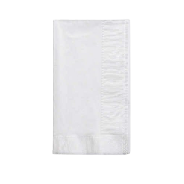 1 ply White Embossed Dinner Napkins