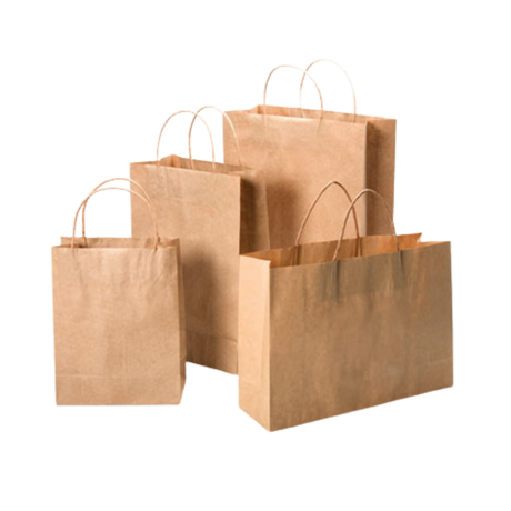 10" x 5" x 13" Kraft Paper Bag with Twisted Handle