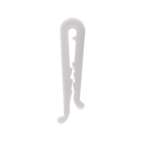 1.43" White Plastic Clips