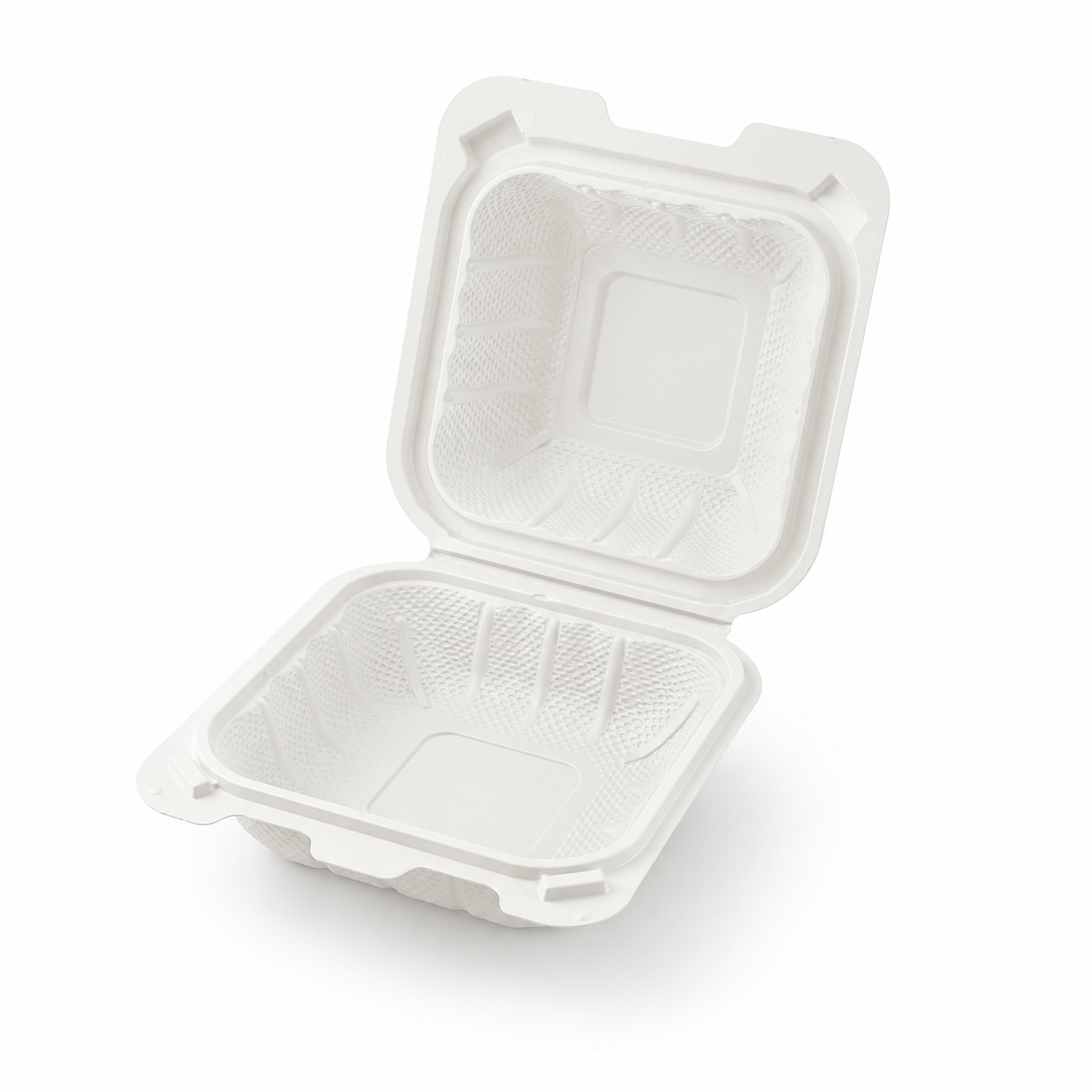 5.4" x 5" x 3" White MFPP Take-Out Container - 1-Comp.