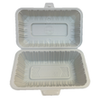 9" x 5.25" x 3" White MFPP Take-Out Container - 1-Comp.