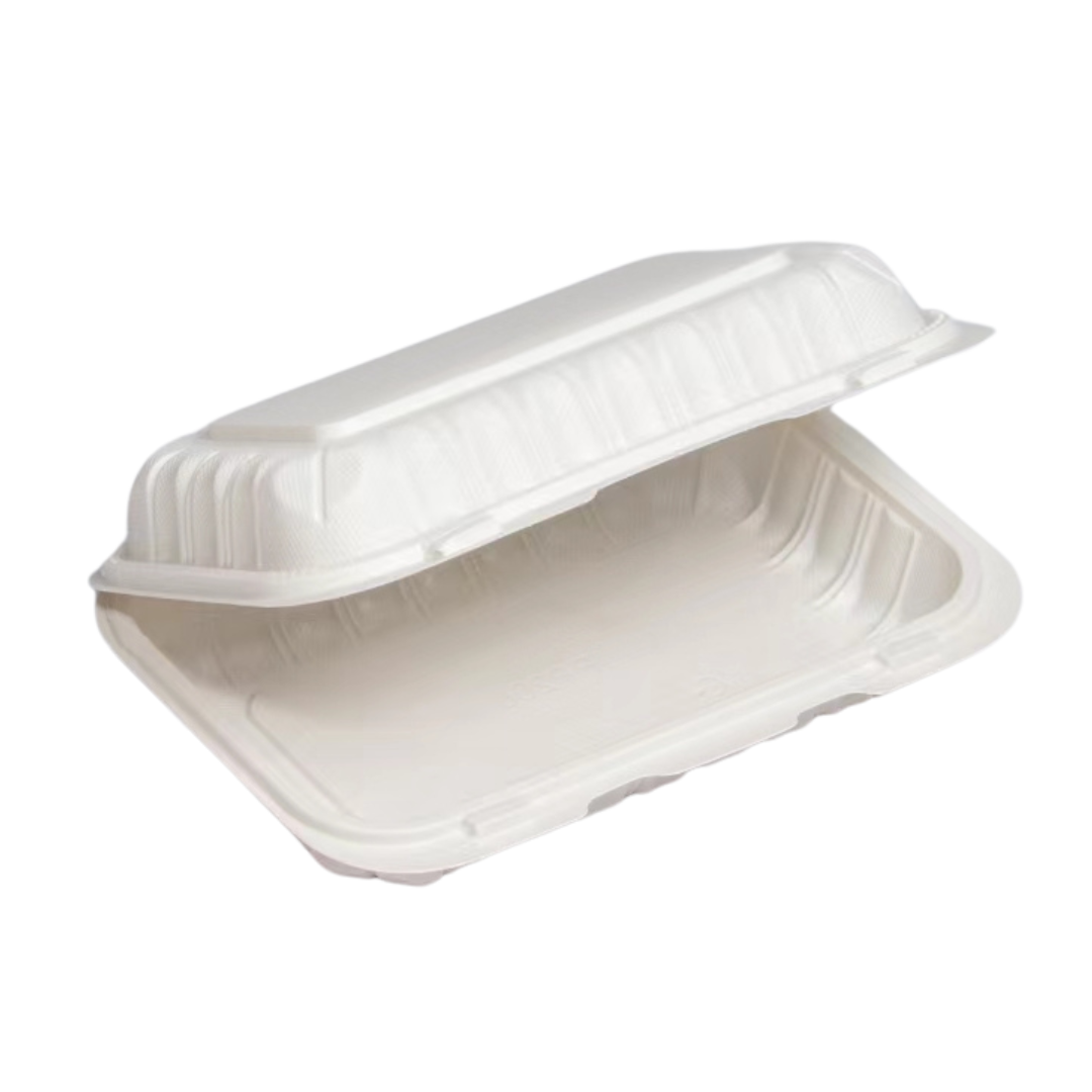 9" x 6" Ivory MFPP Take-Out Container - 1-Comp.