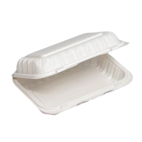 9" x 6" Ivory MFPP Take-Out Container - 1-Comp.