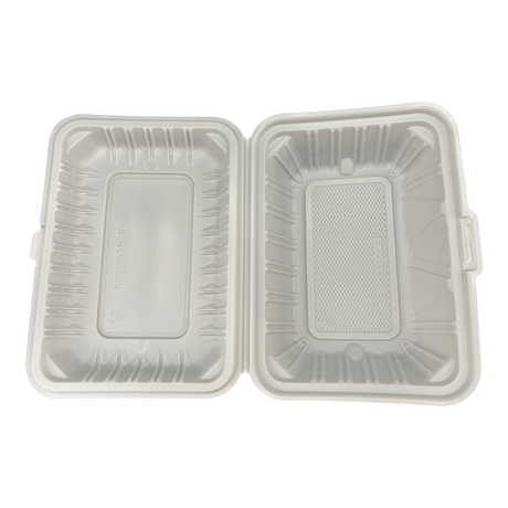 9" x 7" x 3" White MFPP Take-Out Container