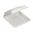 9" x 9.25" x 3" White MFPP Take-Out Container - 1-Comp.
