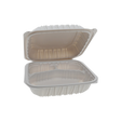 8.5" x 8.5" x 3" White MFPP Take-Out Container - 3-Comp.