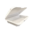 9.25" x 6.5" x 2.25" White MFPP Take-Out Container - 1-Comp.