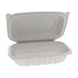 9" x 6" x 2.25" White MFPP Take-Out Container - 1-Comp.